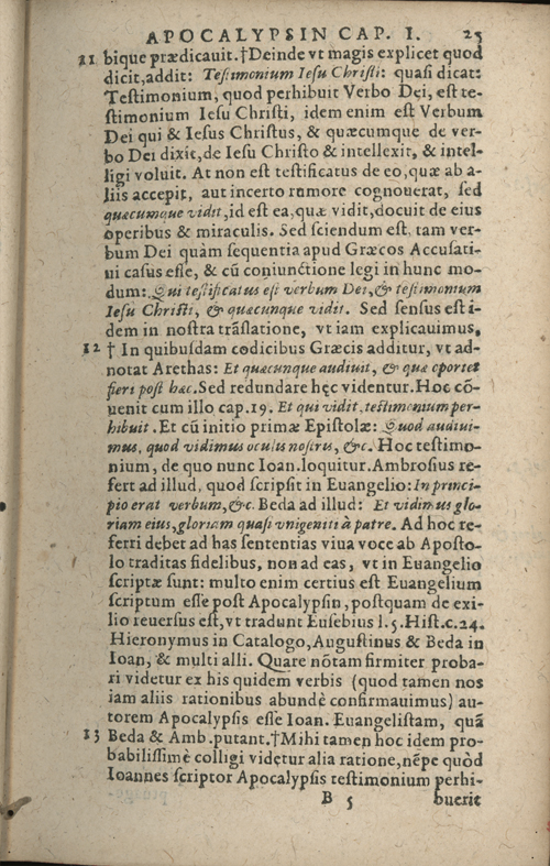 In sacram beati Ioannis Apostoli and Evangelistae Apocalypsin Commentarii by Francisci Riberae, Presbyteri Societatis Iesu, 1602 edition in Latin - read online free