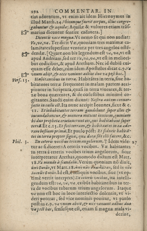In sacram beati Ioannis Apostoli and Evangelistae Apocalypsin Commentarii by Francisci Riberae, Presbyteri Societatis Iesu, 1602 edition in Latin - read online free
