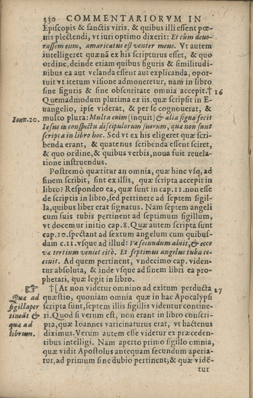 In sacram beati Ioannis Apostoli and Evangelistae Apocalypsin Commentarii by Francisci Riberae, Presbyteri Societatis Iesu, 1602 edition in Latin - read online free