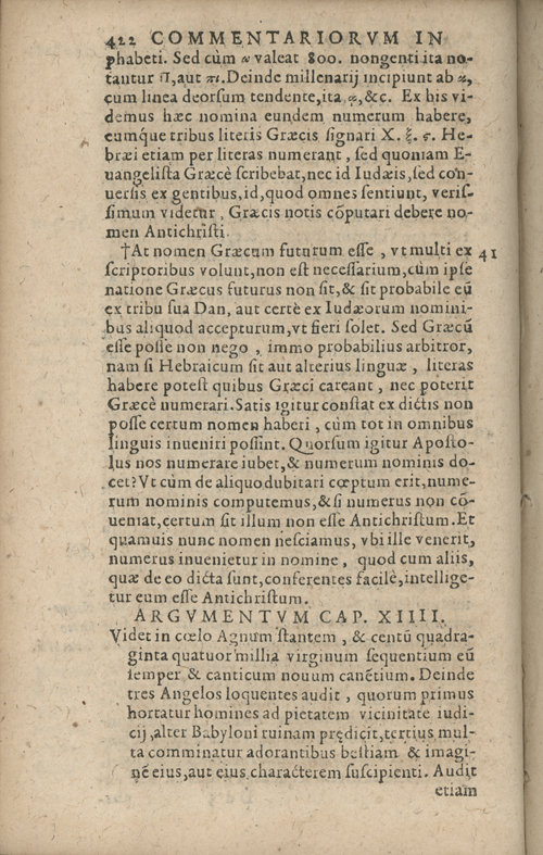 In sacram beati Ioannis Apostoli and Evangelistae Apocalypsin Commentarii by Francisci Riberae, Presbyteri Societatis Iesu, 1602 edition in Latin - read online free