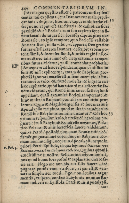 In sacram beati Ioannis Apostoli and Evangelistae Apocalypsin Commentarii by Francisci Riberae, Presbyteri Societatis Iesu, 1602 edition in Latin - read online free