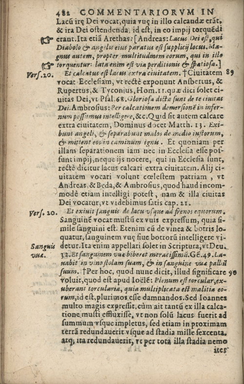 In sacram beati Ioannis Apostoli and Evangelistae Apocalypsin Commentarii by Francisci Riberae, Presbyteri Societatis Iesu, 1602 edition in Latin - read online free