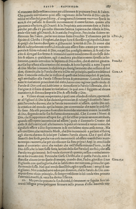 Institutione della Religion Christiana di Giovanni Calvino, edizione 1557 in Italiano tradotta per Giulio Cesare Paschali