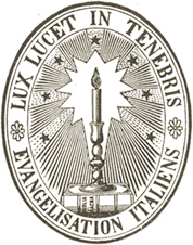 Seal of the Vaudois Church: Lux Lucet In Tenebris Evangelisation Italiens