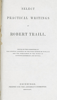 Title Page of Select Practical Writings and Vindication of the Protestant Doctrine of Justification by Robert Traill.